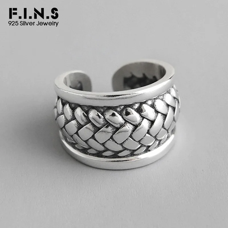 F.I.N.S INS Корейский Японский стиль 925 Стерлинговое серебро женские большие кольца