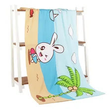 

70*140cm Microfiber Bath Beach Towel cartoon rabbit printed Drying Washcloth Swimwear Shower For Gift Drying Toalla Bathroom