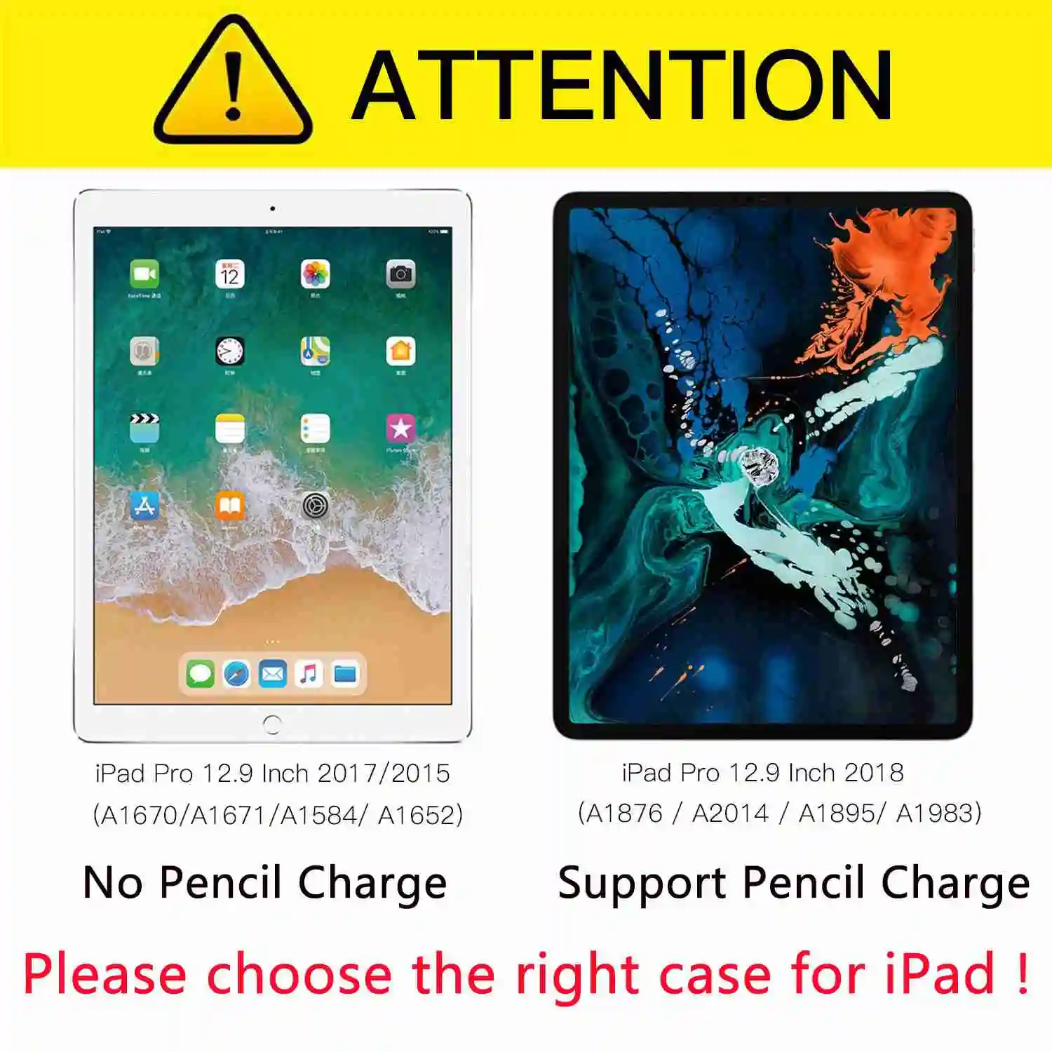 Чехол для iPad Pro 12 9 с держателем карандашей 2018 2017 2015 Премиум чехол из искусственной