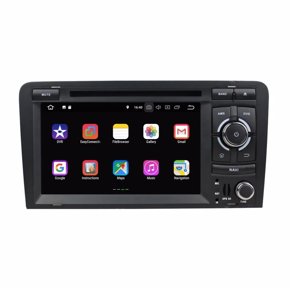 Perfect 1024*600 HD 7" Android 8.1 Car Radio GPS Multimedia Head Unit for Audi A3 S3 2003-2011 With 2GB RAM Bluetooth WIFI Mirror-link 2