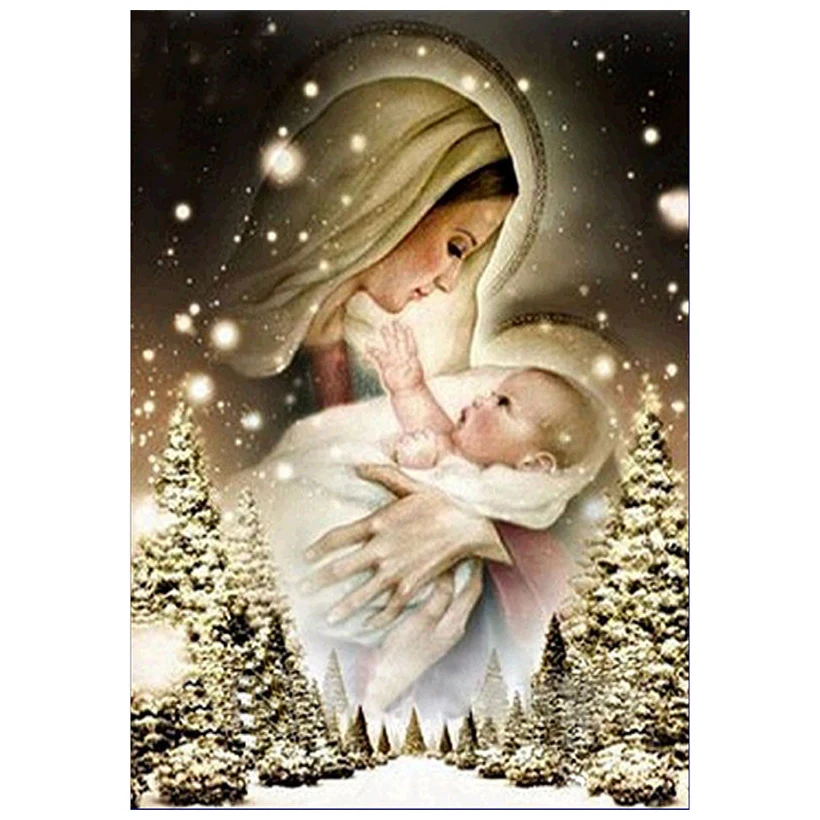 

HOT-5D DIY Diamond Painting Cross Stitch Decor, Mother and son