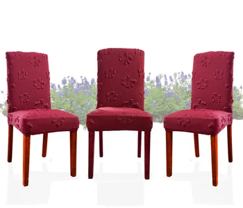 

7 colors Oil-proof Poyester Spandex Stretch Dining Chair Cover Thickening Dining Chair Elastic Chair Cover Office Housse Chaise