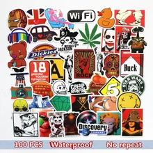 100pcs/ set Graffiti Sticker Car Styling Skateboard Funny Cartoon Vinyl Decals for Decor Laptop Toy Kids DIY Cute Stickers wholesale price 5pc set 10 inch vinyl cartoon popobe violence bear momo white mold for diy graffiti painted 24cm