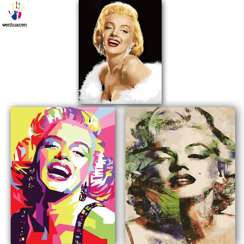 

DIY colorings pictures by numbers with colors A woman with a mole on her face picture drawing painting by numbers framed Home