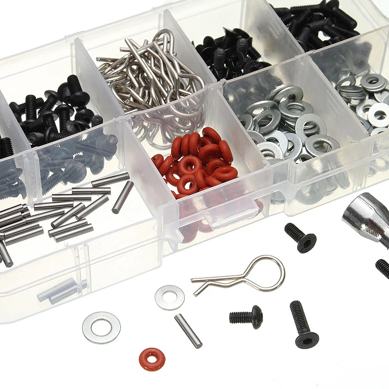 270pcs Screws Wrench Box Tool Kit For 1/10 HSP RC Car DIY Repair Tool Accessories Set