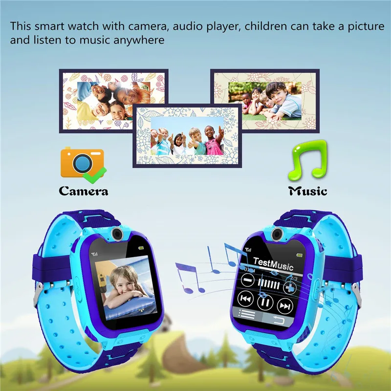 KG10 Смарт часы телефон для детей циферблат сенсорный экран камера игры музыка играть часы SOS смарт детские часы для От 3 до 12 лет мальчик девочка
