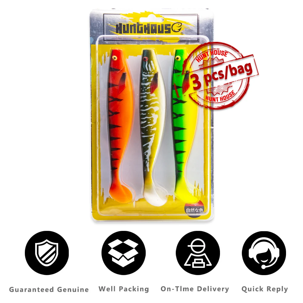 

Hunthouse big fishing soft lure berserk shad 180mm 42g big soft lure 3 colors/bag pro fishing lure material for sea bass zander