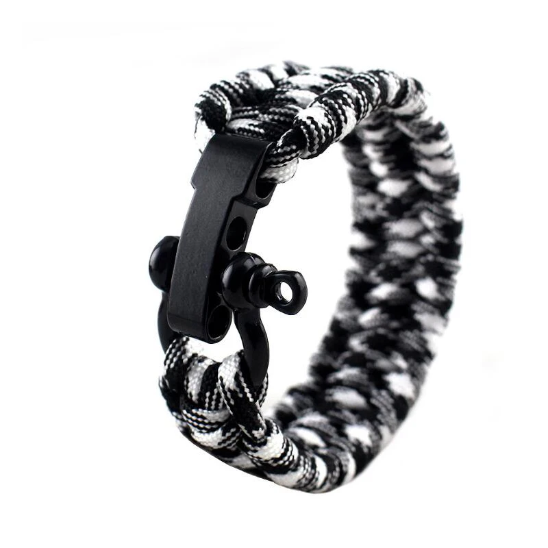في 7 في واحد مغامرة cample تسلق حبل الحبل 440 paracord بقاء mil spec البلاستيكية أداة مع مشبك