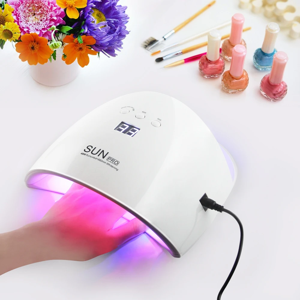 

LKE Nail Dryer Machine 48W UV Lamp 10S 30S 60S Set LED White Light For Nail Polish Nail Gel Nail Art Tools