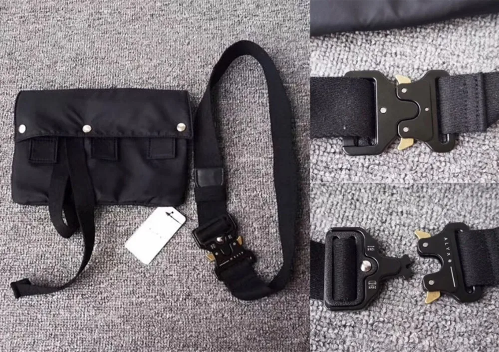

Alyx Satchel Multifunction shoulder bag Backpacks 2019 New hip-hop Streetwear functional canvas Shoulder strap kanye west