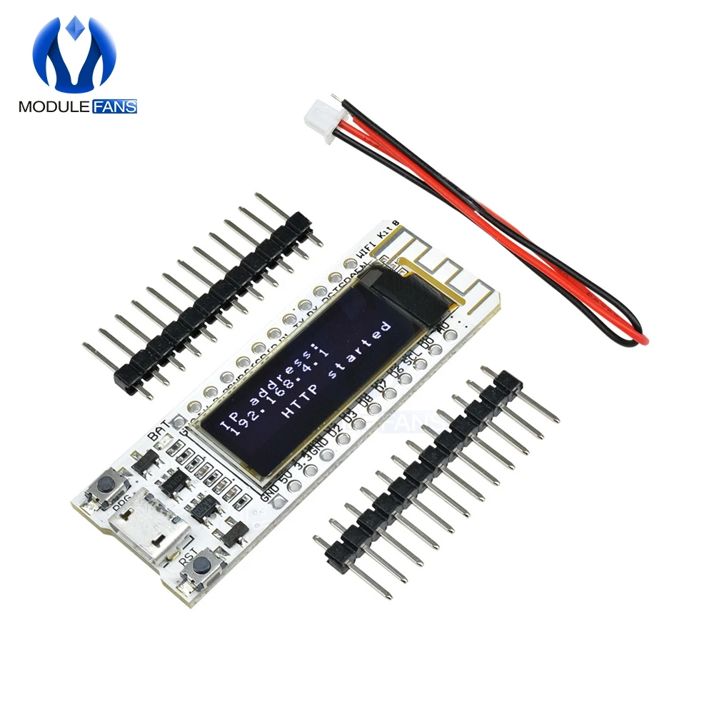 

ESP8266 WIFI 0.91 Inch 128*32 Digital OLED CP2014 32Mb Flash Internet of things Development Board PCB Module For Arduino NodeMcu