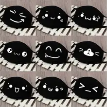 1 шт., зимняя теплая маска со смайликом, 10 стилей, для мужчин и женщин, Новая Модная хлопковая черная маска для верховой езды, от пыли и холода, утолщенная маска для рта