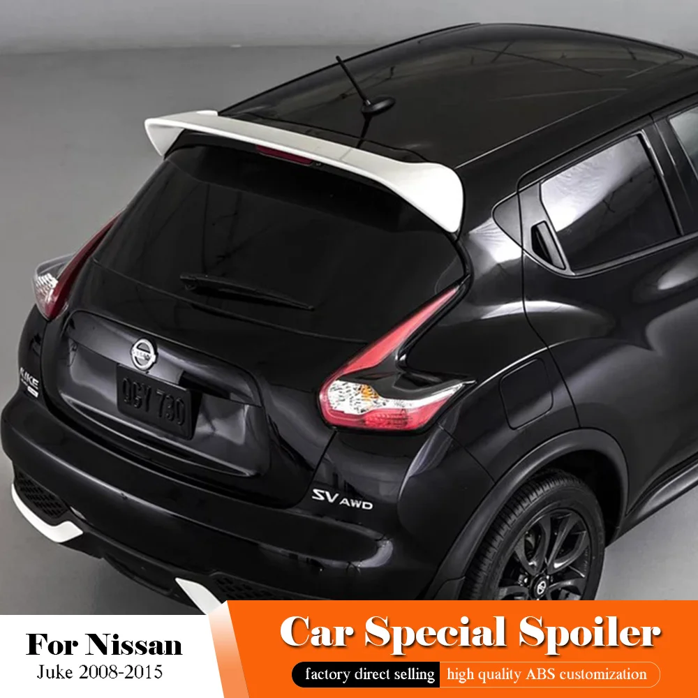Для Nissan Juke 2008 до 2015 автомобильный черный и белый спойлер АБС пластик неокрашенный