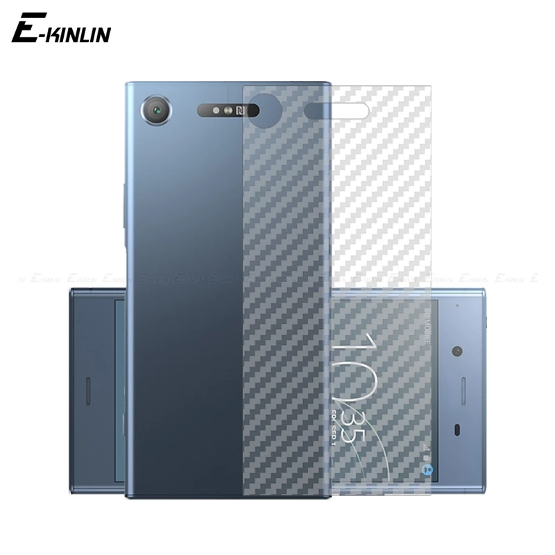 Мягкая задняя крышка протектор экрана для sony Xperia XA1 XZ XZ1 XZS XA X Compact Ultra Premium Plus 3D углеродное волокно защитная пленка