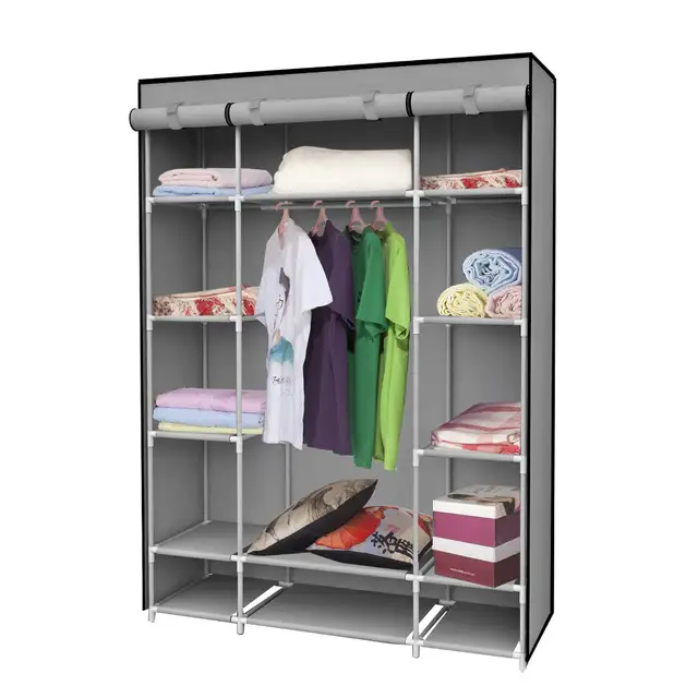 Online Clothe Storage Wardrobe Simple Portable Cloth Closet New Placeholder Clothe Storage Wardrobe Simple Portable Cloth Closet New Fashion Sundries Cabinet Dust Proof Clothes