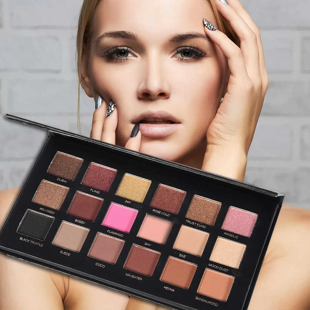

18Color Pearl Light Matte Eyeshadow Palette Smoky Cosmetic Set 18 colors Professional Natural Matte Makeup Eye Shadow