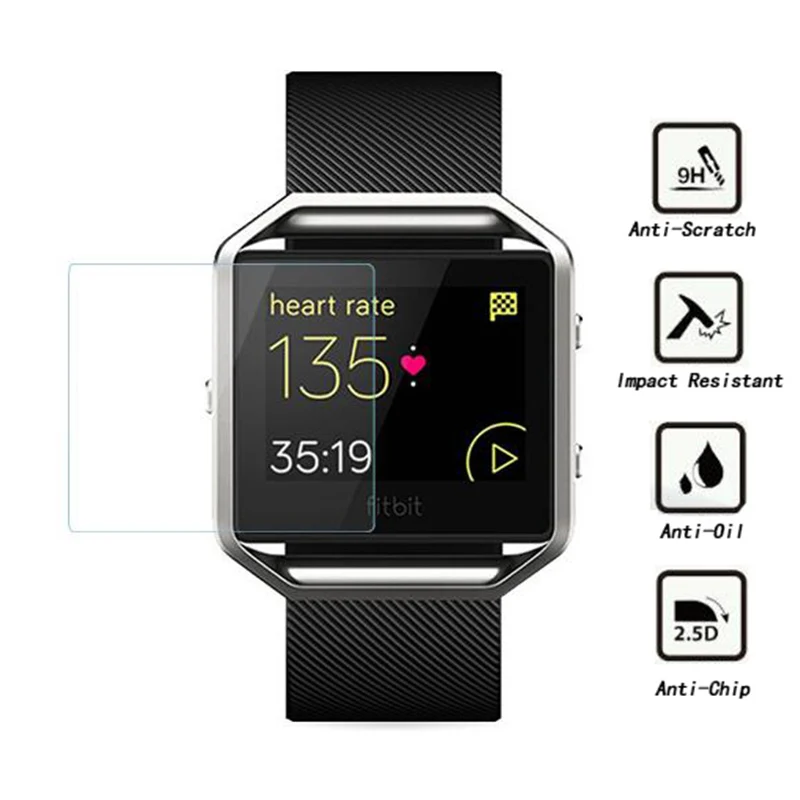 Закаленное стекло для Fitbit Blaze защита экрана 9H 2.5D защитная стеклянная пленка |