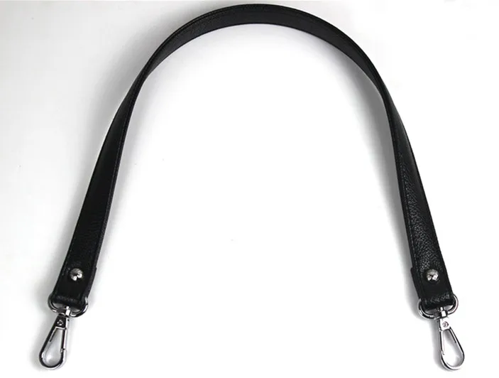 Elegant Black PU Leather Shoulder Strap with Clasp - Handbag Accessory, Adjustable Length