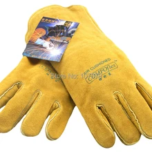 Кожаные рукавицы сварочные перчатки TIG MIG защитные перчатки Сплит коровья кожа люкс сварщик перчатки