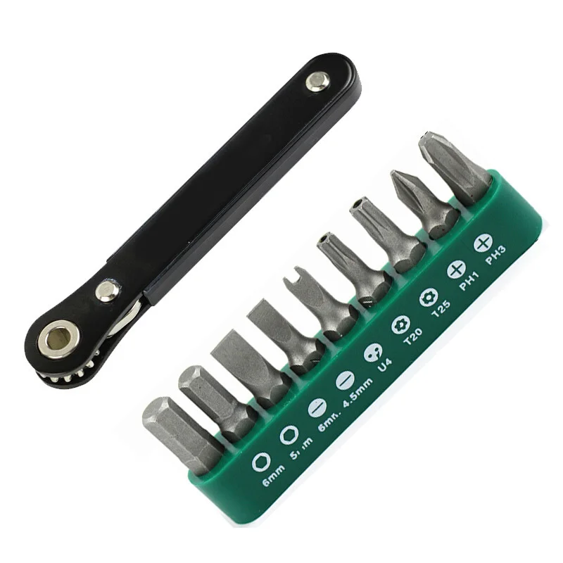 

Multifunctional 10 in1 Ratchet Screwdriver Set Mini Right Angle Offset Hand Ratchet Screwdriver Ratchet Driver Tool Set