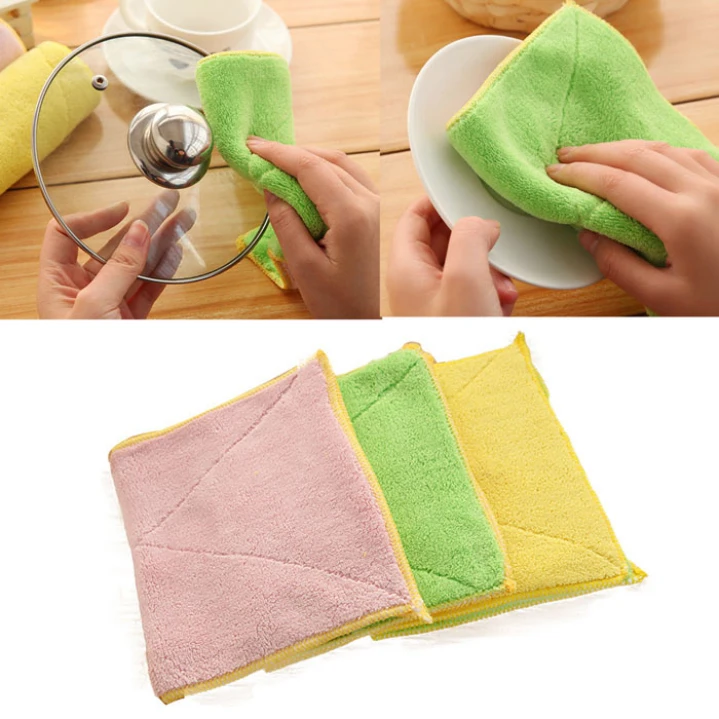 New Dish Cleaning Cloth Dish Washing Towel Kitchen Cleaning Tools Wipping Ragsin Cleaning