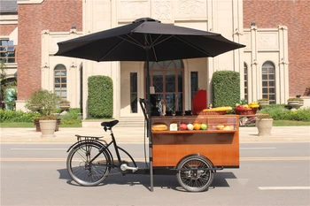 

Manual/Electric China coffee snack food bike cart/fast food tricycle