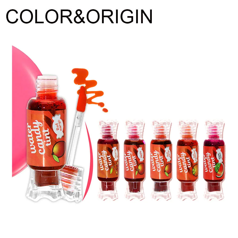 Color&Origin Candy Lip Gloss 5 Colors Water Candy Tints Fresh Natural