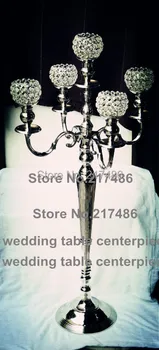 

5 arms crystal wedding centerpieces candelabra,2014 Hot Selling Elegant Transparent Crystal Candle Holder Centerpieces