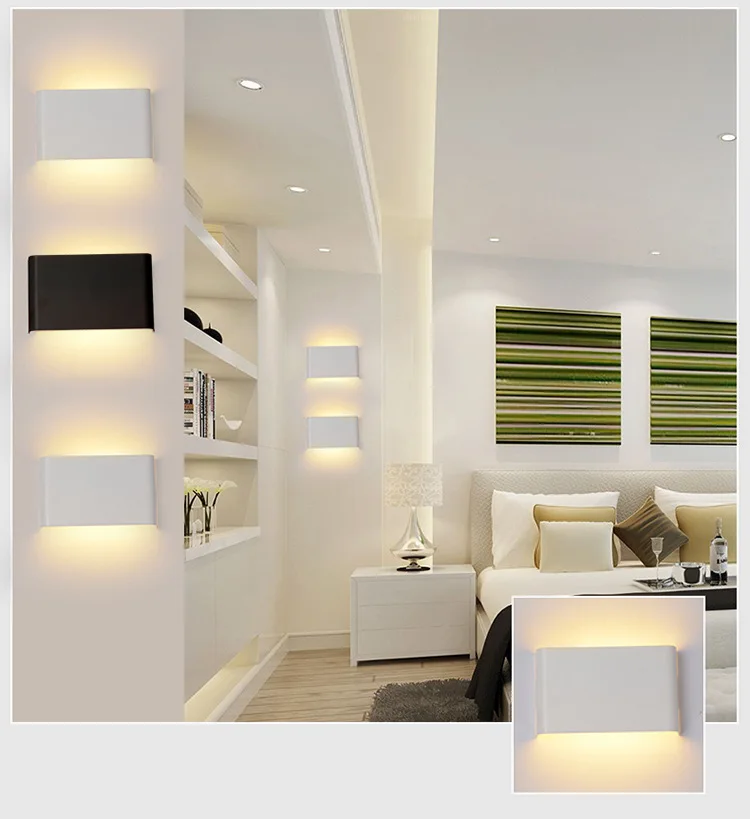 Вверх/вниз, современный светодиодный светильник 14 см-55 см, AC90-268V, настенный светильник s для спальни, гостиной, домашнего декора, светодиодный светильник, настенный светильник