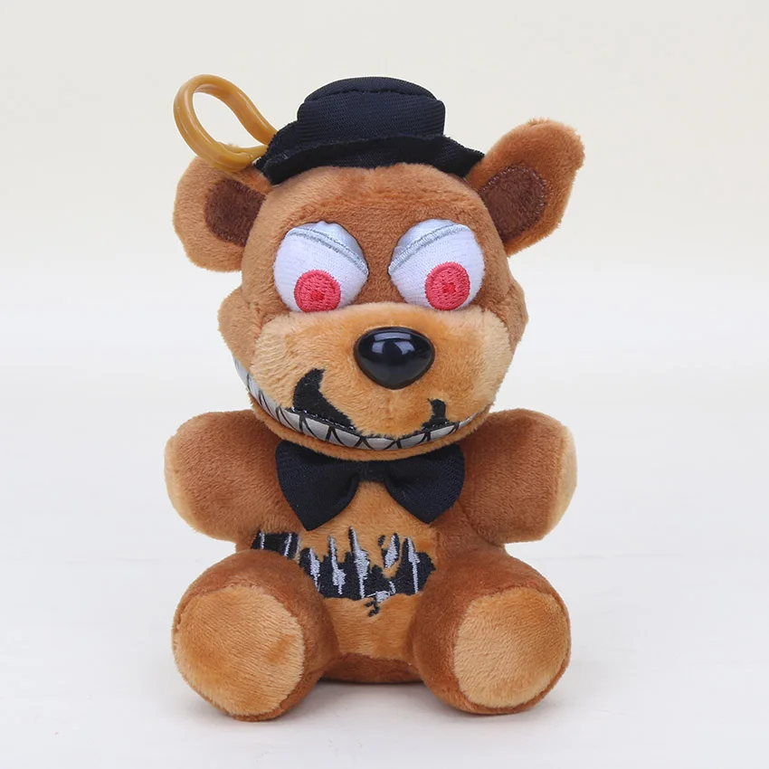 14 см Five Nights at Freddy FNAF кошмар Фредди фазмедведь лиса медведь Бонни Mangle Chica игрушки плюшевые подвески, брелоки куклы