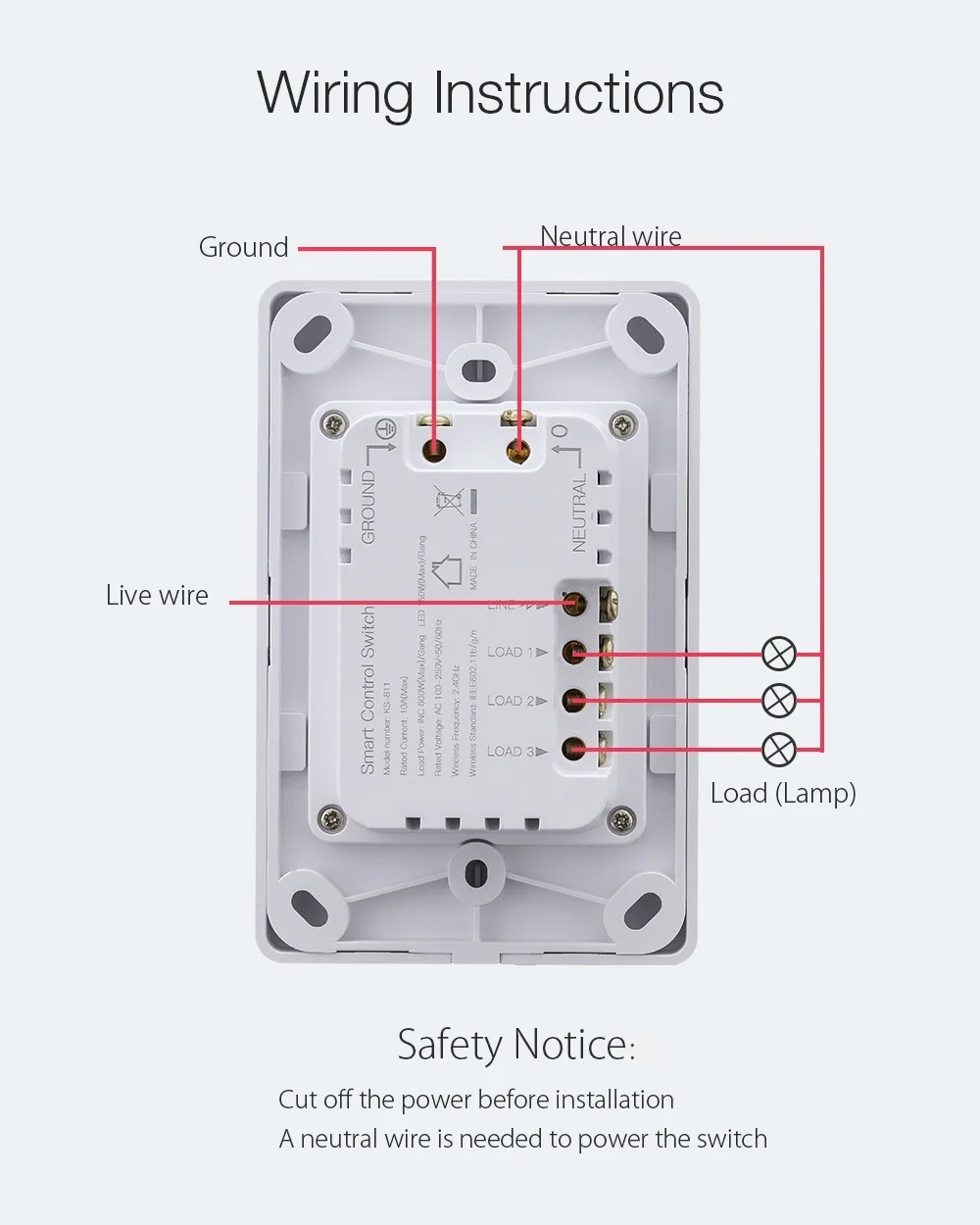 DIGOO DG-S811 AC100V-250V 600W 1/2/3 Смарт WI-FI настенная кнопка переключатель приложение Tuya дистанционного Управление работать с Alexa и Google Assistant