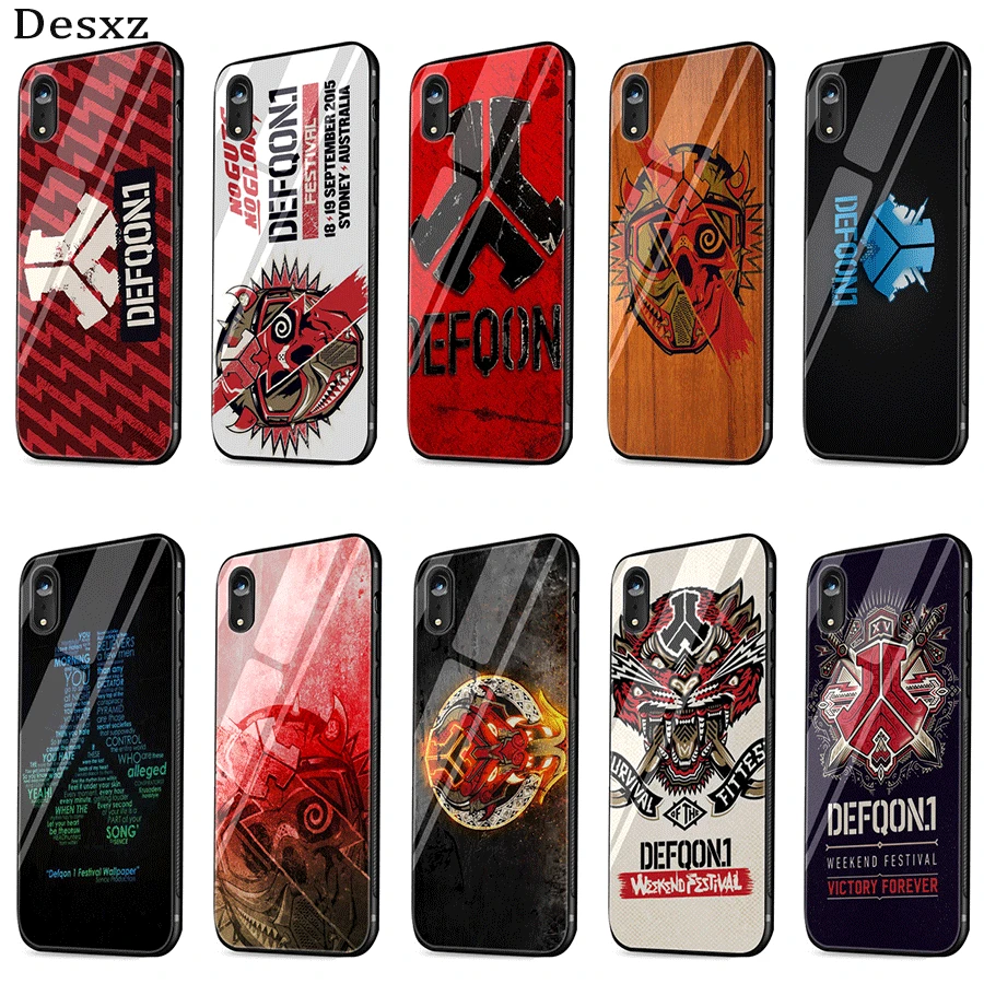Закаленное стекло чехол Defqon 1 для iPhone X XS XR Max 6 6s 7 8 Plus 5 5S SE чехлы|Чехлы-накладки| |