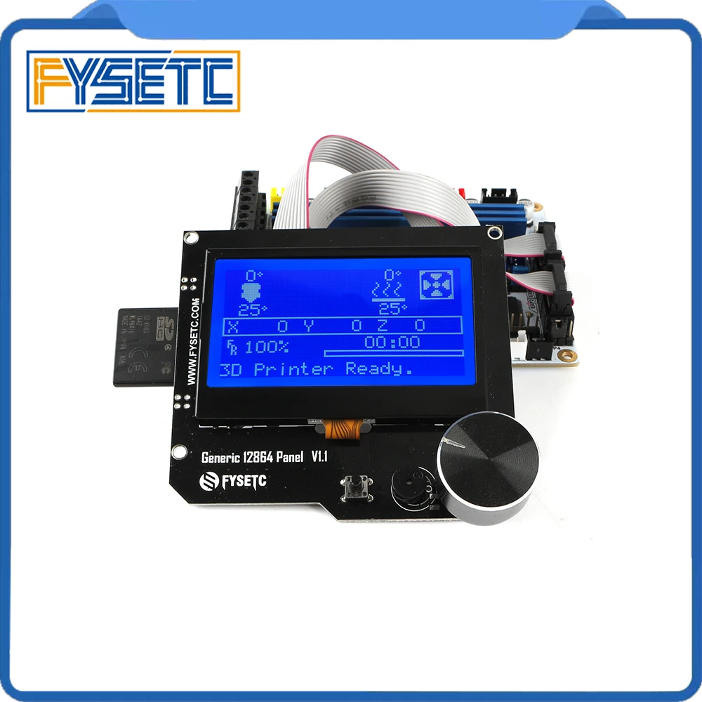 

Generic 12864 Panel V1.1 Smart 12864LCD Module Display Blue Screen Support Marlin DIY For CNC RAMPS Cheetah F6 VS Mini12864