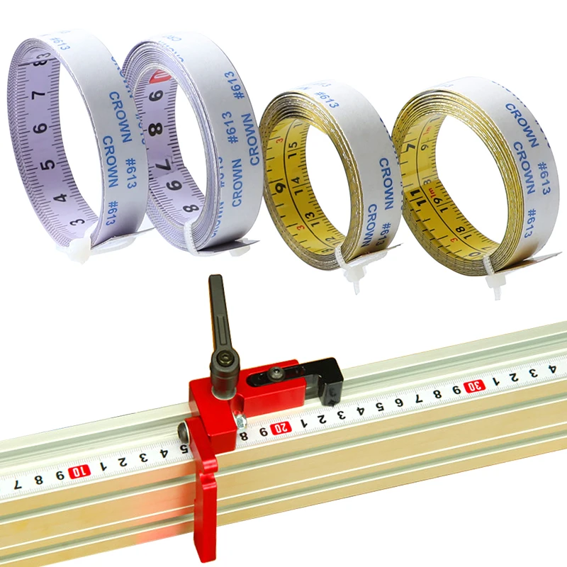  Inch & Metric Self Adhesive Tape Measure Steel Miter Saw Scale Miter Track Ruler For Router Table S