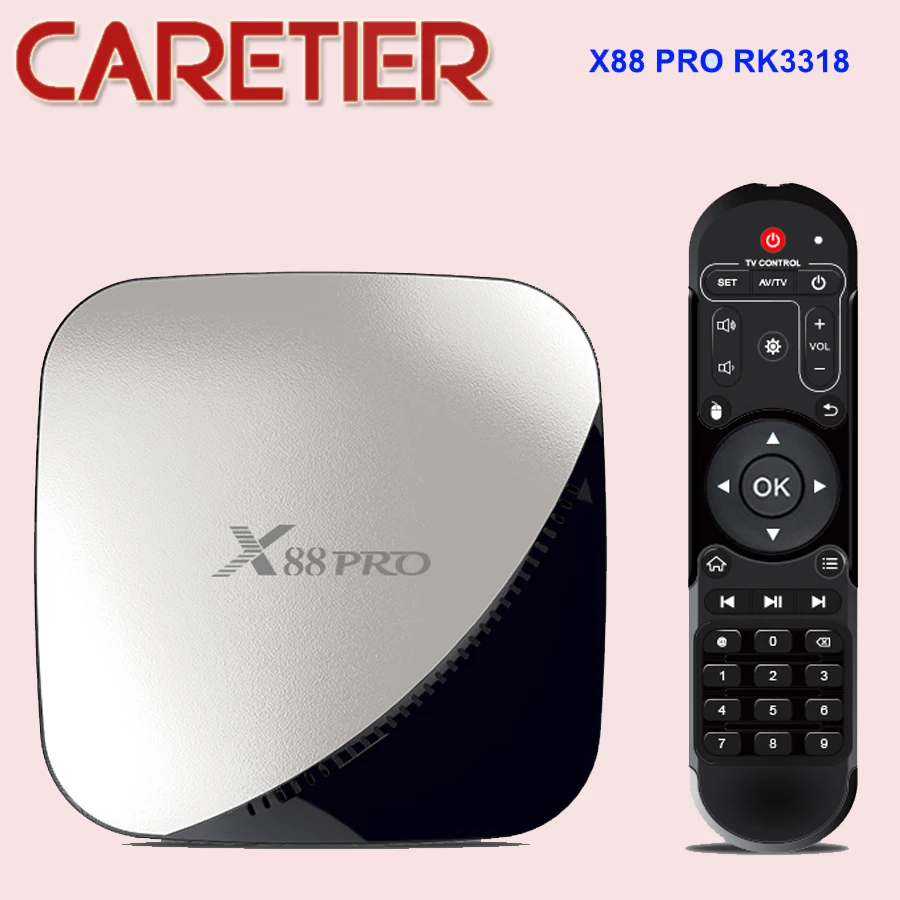 X88 pro Android 9 0 ТВ коробка 4 ГБ 64 с двумя камерами процессор Rockchip RK3318 Core 2 г и 5G Wi Fi