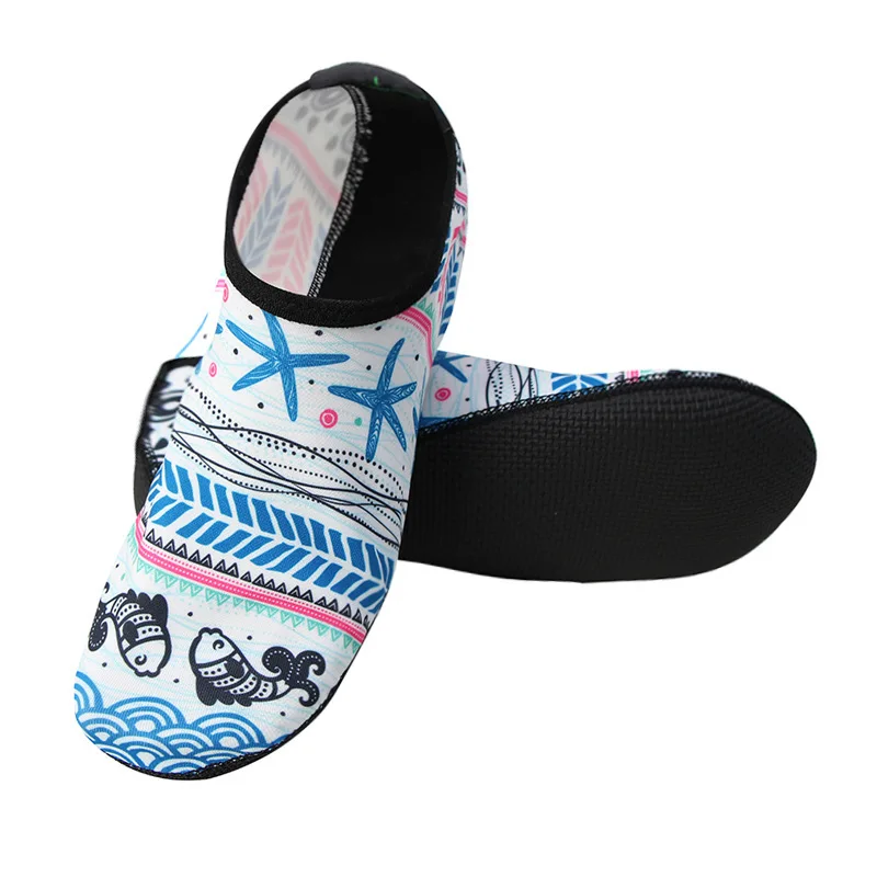 Летняя мужская и женская обувь для плавания Rolibba водонепроницаемые спортивные носки противоскользящие туфли неопреновые носки большого размера, утолщенные Нескользящие пляжные Sh - Цвет: Naturals