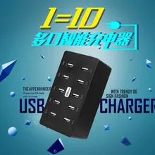 USB Розетка с 10 usb-разъемами для зарядки для офиса и путешествий, многофункциональная, удобная в переноске вилка для США, ЕС, Великобритании, Австралии