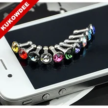 10 шт. Блестящий Алмазный пылезащитный Разъем для iPhone samsung huawei 3,5 мм разъем для наушников