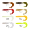 ALLBLUE Creek Single Tail Soft Bait 3.2g/82mm 8pcs/lot Biforked Grubs Silicone Fishing Lures isca artificial ► Photo 2/6