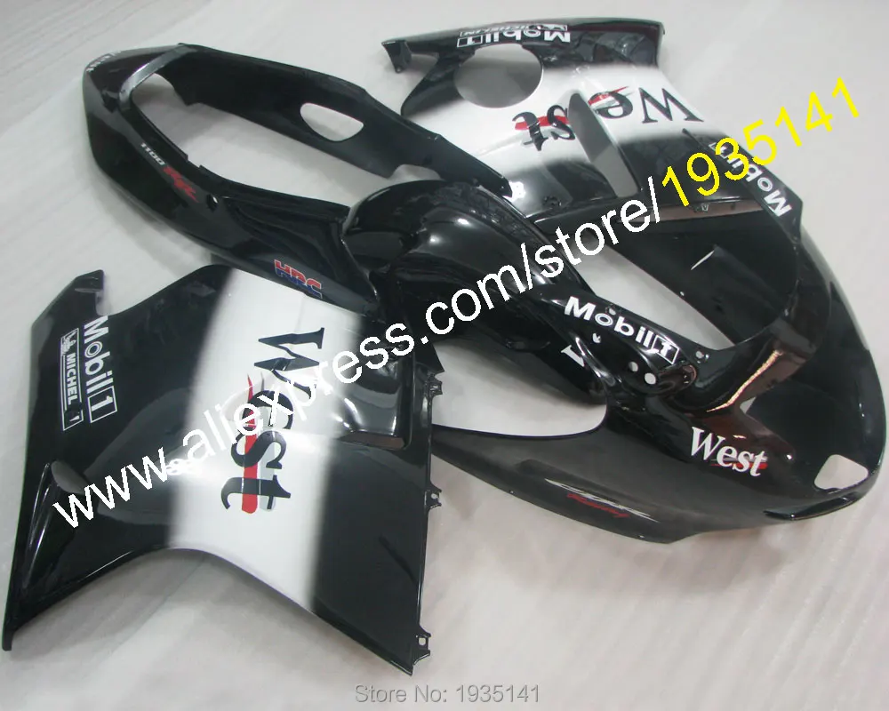 Комплект обтекателя West для Honda CBR1100XX 96 07 CBR 1100 XX 1996 2007 ABS пластик белый черный