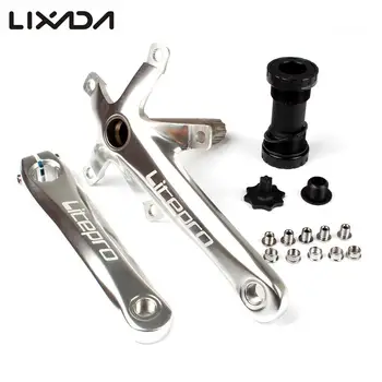 

Cycling 5 Square Crank Set Bicycle 170MM Crank Foling Bike Fix Gear Crankset Bike Crank Arm Set BCD 130MM with Bottom Brackets