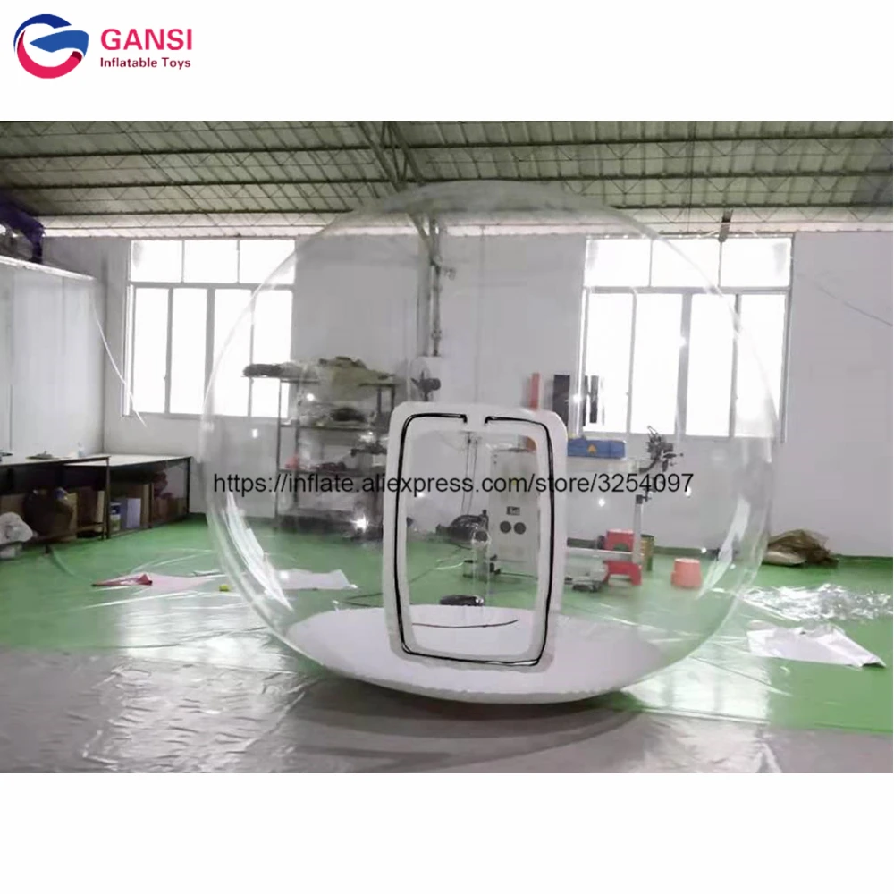  Approval waterproof inflatable bubble tent 3m diameter transparent inflatable igloo tent for campin
