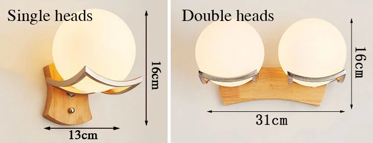 Современный минималистичный с одной головкой двойная головная настенная лампа из цельной древесины гостиная спальня прикроватная лестница кабинет прохода