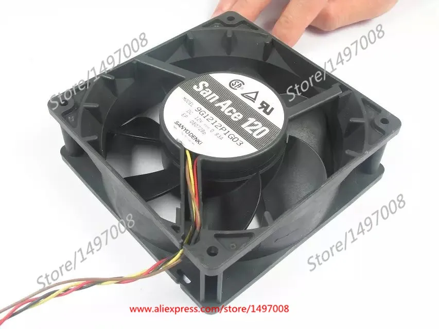 

SANYO DENKI 9G1212P1G03 DC 12V 0.83A 120x120x38mm Server Cooling Fan