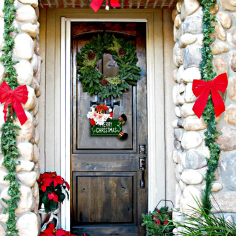 1 Ud Tela Creativa Adornos Colgantes Para Puerta De Papa Noel Decoracion De Fiesta De Navidad Decoracion De Puerta Navidena Adornos De Regalo Para El Hogar Colgantes Y Adornos En Forma De Gota
