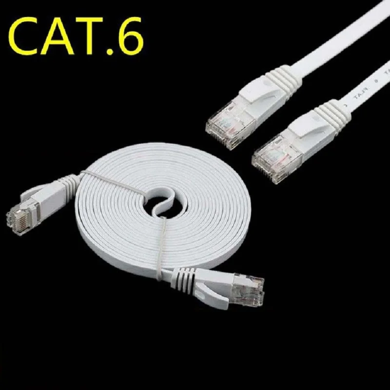 50pcs/lot Pure copper wire CAT6 Flat UTP Ethernet Network Cable 15m 50ft RJ45 Patch LAN cable black/white color 50pcs/lot Pure copper wire CAT6 Flat UTP Ethernet Network Cable 15m 50ft RJ45 Patch LAN cable black/white color