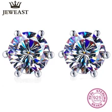 925 Sterling Sliver Stud Earring Shining Earrings Fine Jewelry Woman Anti Allergy 2017 New Fashion Women Trendy Party