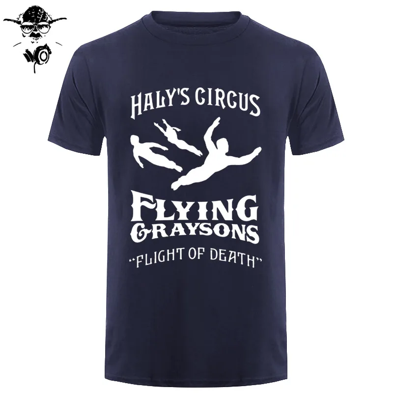 

100% Cotton O-neck Custom Printed Tshirt Men T shirt Flying Grayson - Nightwing men T-Shirt