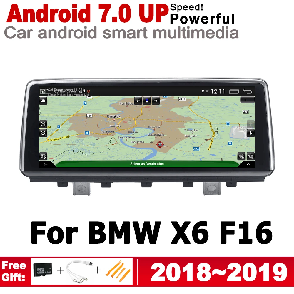 

For BMW X6 F16 2018~2019 EVO Screen Android Car GPS Navi Map 2 Din Stereo Original Style Multimedia Player Auto Radio BT