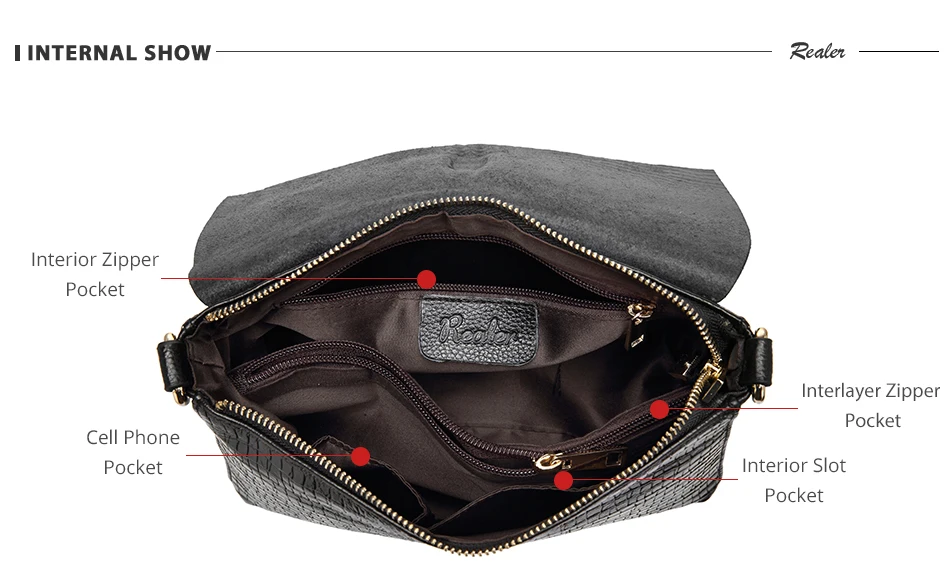 genuíno com crocodilo impressão bolsa de moda